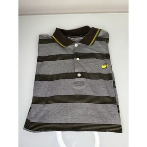 Slazenger Masters Golf Polo Shirt Size XL Vintage Gray Striped